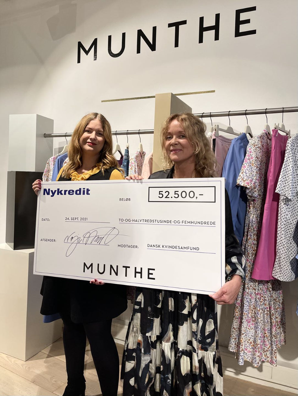 DANISH WOMEN'S SOCIETY RECEIVE DONATION FROM SUPPORT T-SHIRT